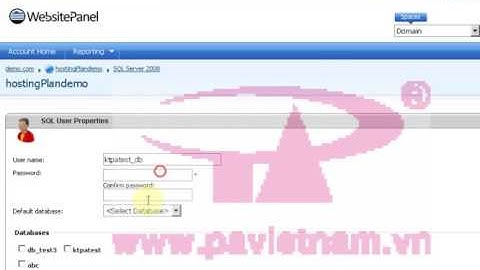Hướng dẫn - Tạo database MS SQL trên WebsitePanel | P.A Việt Nam