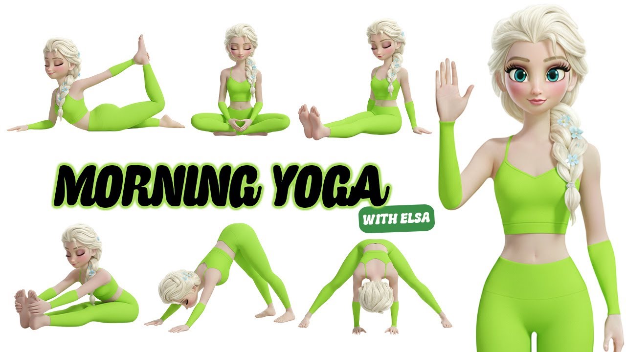 Morning Yoga For Kids With Elsa  | Yoga For Flexibility | Frozen Yoga For Children
