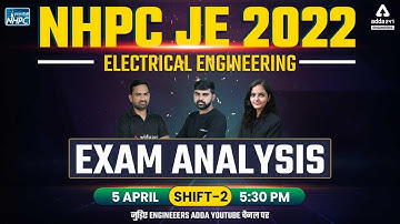 NHPC JE 2022 Analysis | NHPC JE Electrical | NHPC JE Shift 2 | NHPC JE Answer Key & Expected Cut off