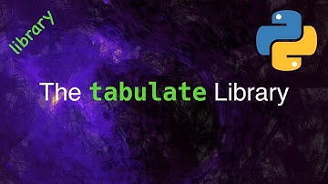 Tabulating data using the tabulate Library