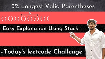 Leetcode 32. Longest Valid Parentheses | Easy Explanation Hindi
