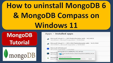 How to uninstall MongoDB 6 & MongoDB Compass on Windows 11? | MongoDB Tutorial for Beginners