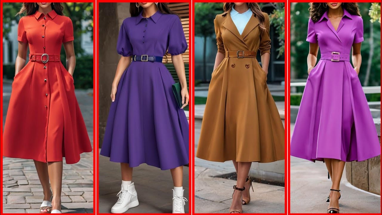 Elegant and Timeless Plain Fabric Skater FrockSimple Yet Stylish Plain