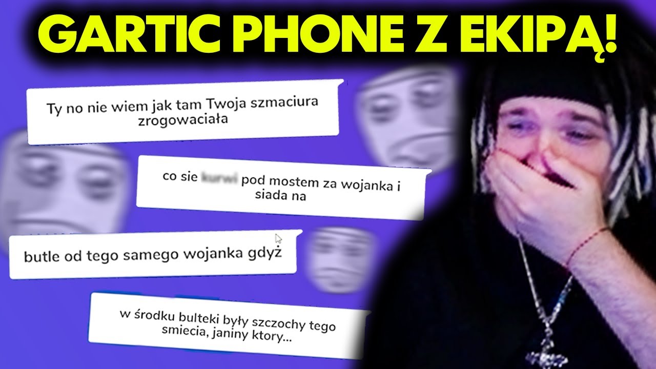GARTIC PHONE Z EKIPĄ! #5 (GRAF, MUZYKATV, ZWIERZAK, ŁUKASZEK, ZEGE, JANINA, GREENO)