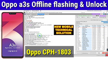 Oppo a3s (CPH-1803) Flashing offline |  Oppo a3s ko offline flashing and Unlocking with ufi Box
