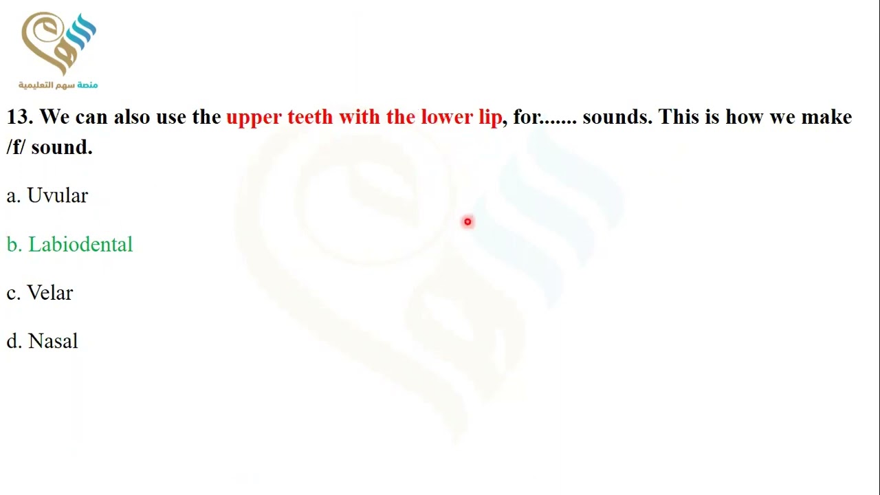 أسئلة  الرخصة المهنية انجليزي (المجال 4)