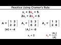 Cramer's Rule and Determinants