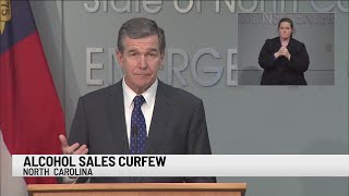 NC Gov. Cooper announces curfew on alcohol sales at restaurants after 11 p.m. beginning Friday