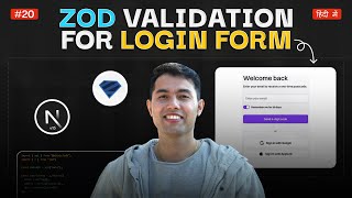 Next.js Server-Side Validation with Zod in Login Form🔥Next.js & MySQL App | Ep 20