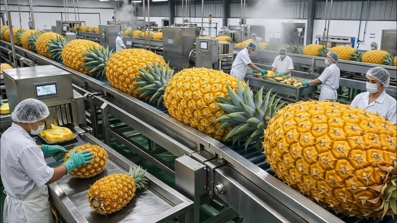 Amazing Pineapple Juice Factory - You'll Never Believe This Process! 🤯
