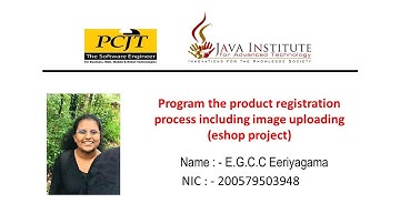 Web Project Task 13 | eshop web application | Java Institute | 1st Year | E.G.C.C Eeriyagama