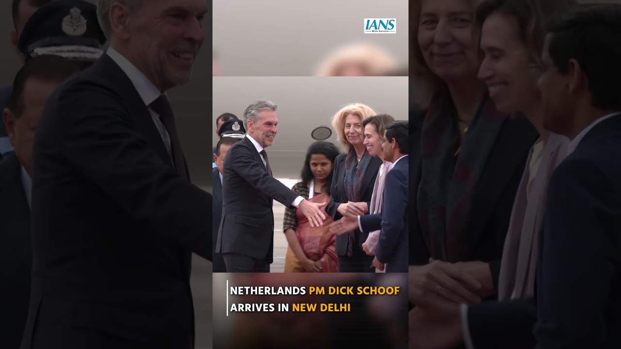 Netherlands PM Dick Schoof Welcomed by MoS Jitendra Singh in New Delhi