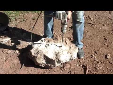 Comment casser le rocher et les grosses pierres   tools for stone splitting