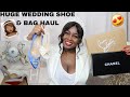 $10,000 LUXURY WEDDING SHOE &amp; BAG HAUL 2020 👰 | CHANEL JIMMY CHOO MANOLO | FASHION&#39;S PLAYGROUND