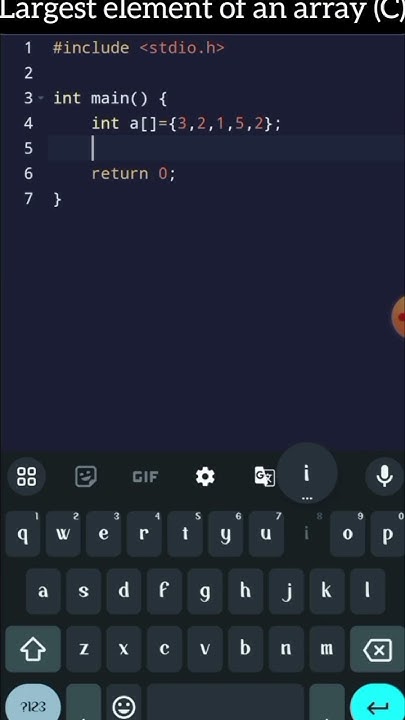 C program to find largest number in an array !👩🏻‍💻 (two Approaches ...