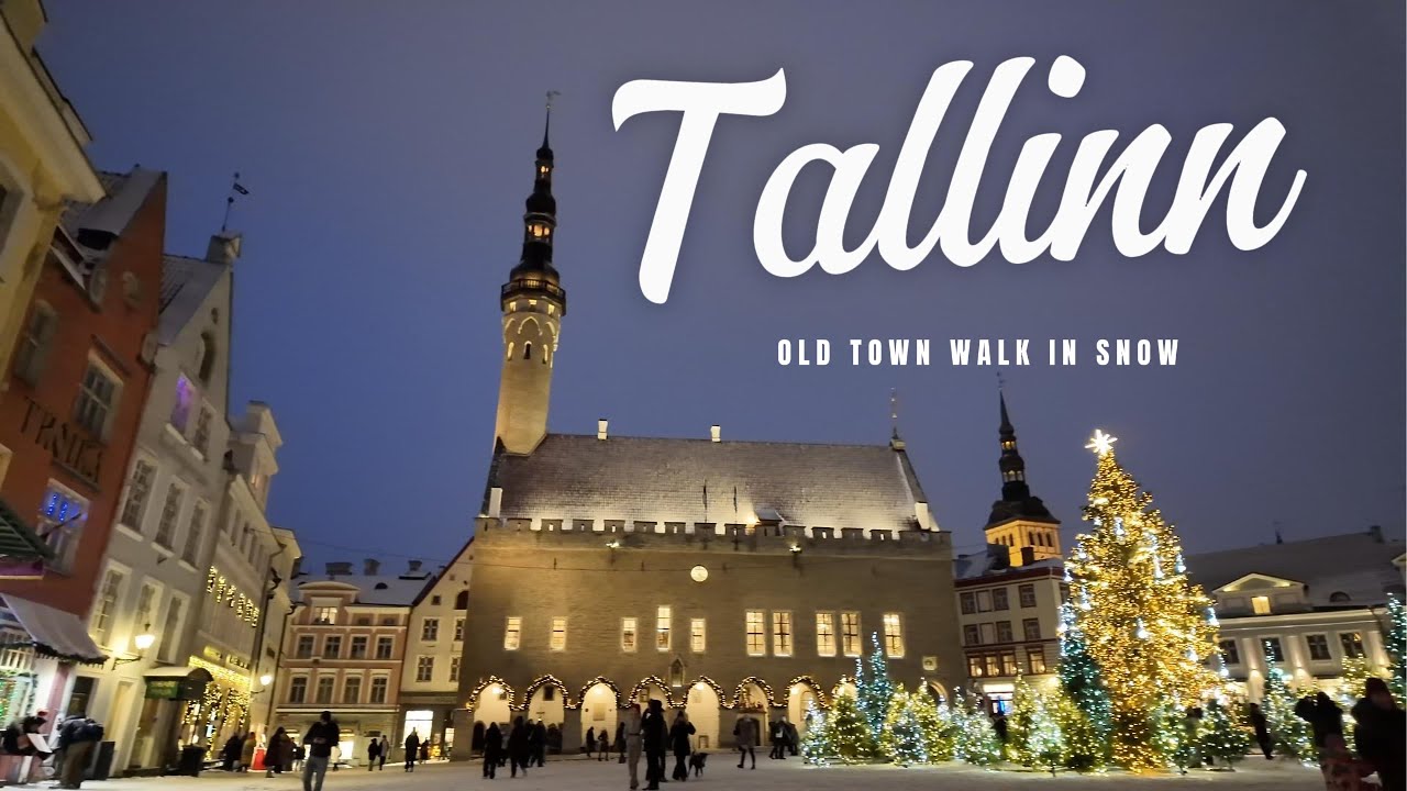 Walk in Snowy Tallinn Old Town in 2026 (4K)