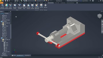 Mô phỏng chuyển động của êtô Bằng Inventor Pro Inventor Simulation