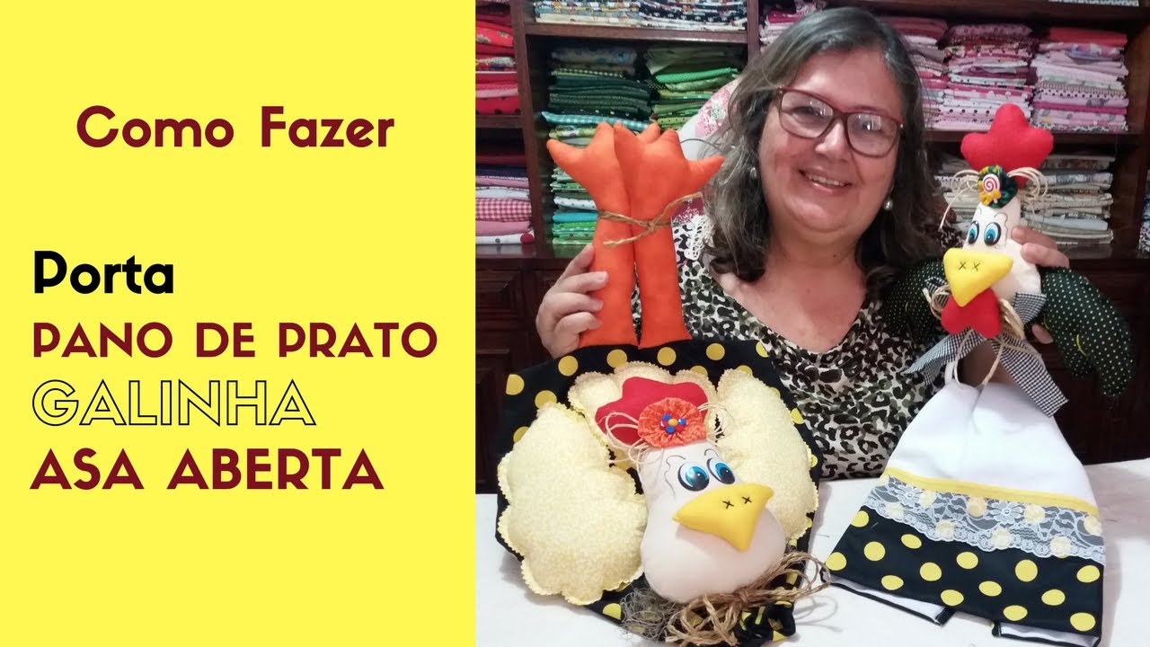 Como Fazer um Porta Pano de Prato de Galinha