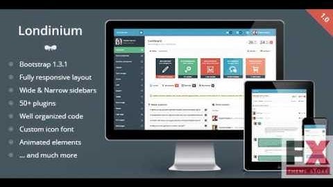 Preview Londinium - responsive bootstrap 3 admin template TF