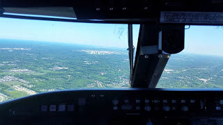 COCKPIT VIEW CRJ200 Landing Cleveland, Ohio
