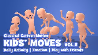 Kids Moves Vol. 2 | Handkey Character Animations for iClone, Cartoon Animator, and ActorCore