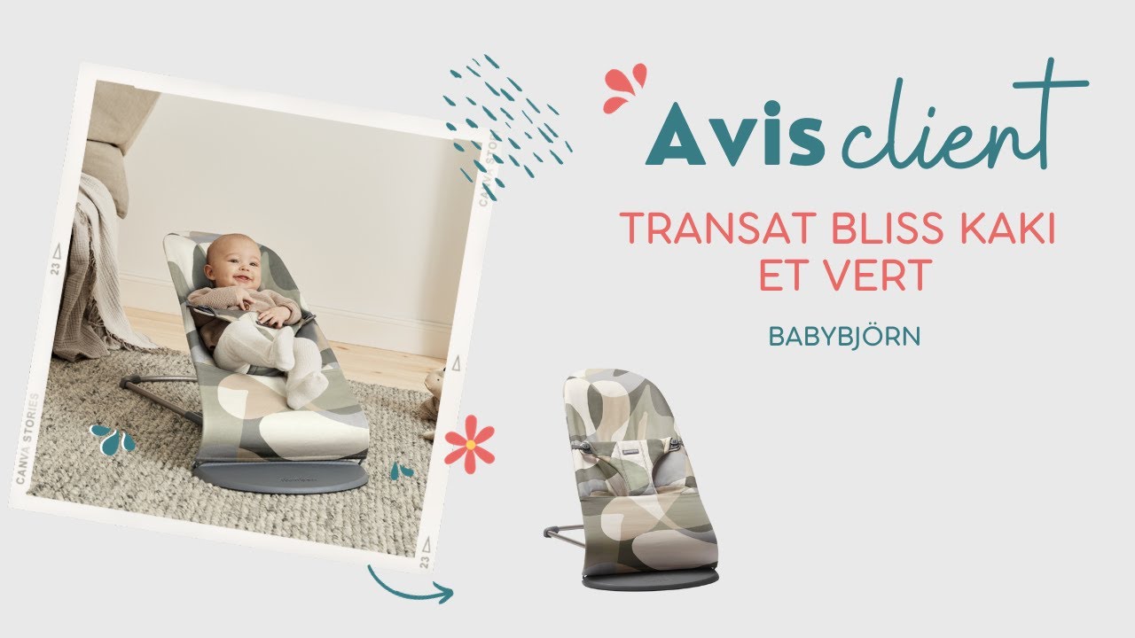 BabyBjörn Transat Bliss Coton - Vert Kaki - Transat BabyBjörn sur