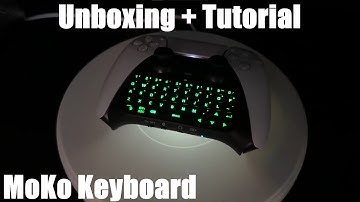 MoKo Keyboard for PS5 Controller with Green Backlight, Bluetooth Wireless Unboxing and instructions