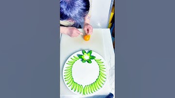 A tutorial that you can learn immediately: #Fruit and vegetable shapes #plating skills #Eating with