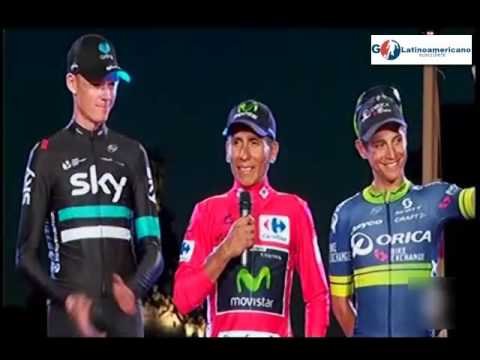 Discurso de Nairo Quintana Campeon Vuelta España "Colombia es Deportes es Amor es Paz"