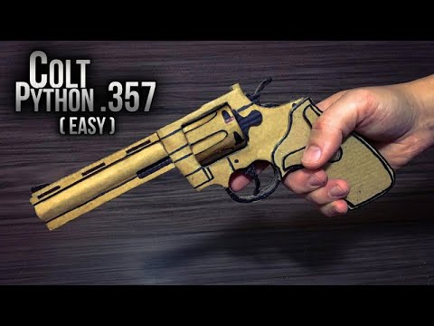 SIMPLE & EASY Cardboard Colt Python - Free Templates - YouTube
