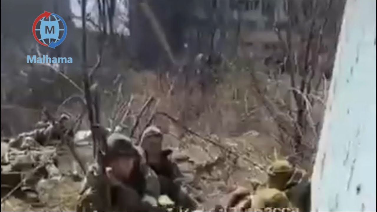Fighting outside the Azovstal plant in Mariupol in Ukraine war footage 2022 - Ukraine war