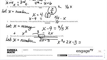 M4L1 Writing Equations using Symbols