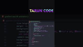 gradient text fill animation using html and css