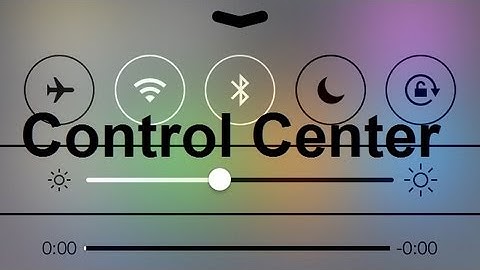Control Center In iOS 7