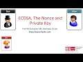 ECDSA: Understanding the Nonce and Private Key