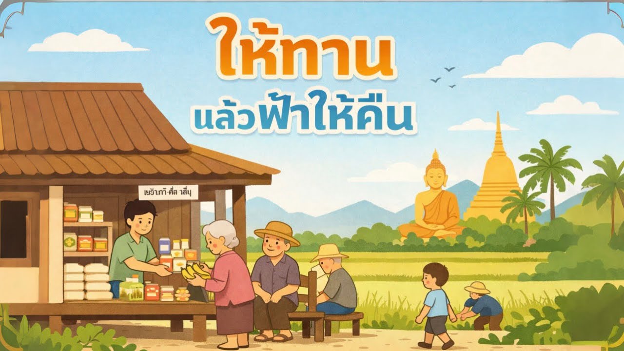 ให้ทานเงียบๆ แค่ “ข้าวจานเดียว” แต่ฟ้าคืนกลับจนทั้งหมู่บ้านเปลี่ยนใจ | นิทานก่อนนอนอบอุ่นใจ