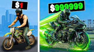 Download Lagu $1 to $1,000,000,000 KAWASAKI BIKE in GTA 5! 💰🚗 | Shinchan \u0026 Chop MP3