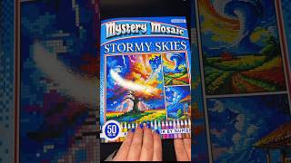 Mystery mosaic stormy skies! Book linked on my amazon page. #mysterymosaics #colorbynumber #coloring