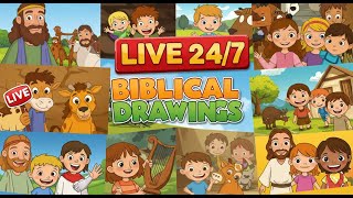 AO VIVO 24H: Desenhos Bíblicos | Histórias da Bíblia Para Crianças e Família