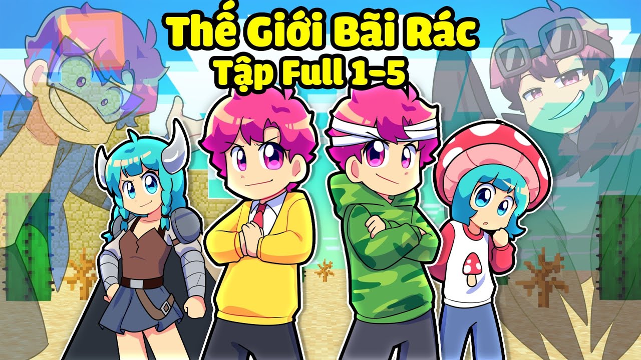 Hiha Hành Trình THẾ GIỚI BÃI RÁC Trong Minecraft ( Thế Giới Bãi Rác Tập 1 - 5 ) 🤩😍