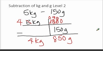 11 Subtraction of kg and g Level 2