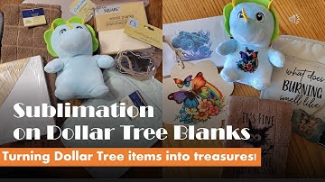 Sublimation on Dollar Tree Items! #dollartree #dollartreefinds  #sublimationtutorial #diy