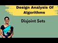 Disjoint Sets || Tree Representation of sets in DAA #videos #youtube #computerscience #aiml #daa
