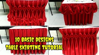 Table skirting tutorial 10 basics designs for the beginners.