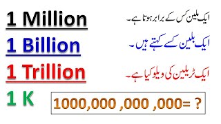 Meaning of Million,Billion,Trillion  in very easy way explained