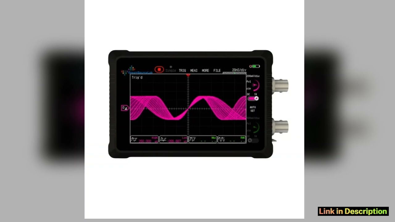 New DSCope DSTouch 2CH Handheld Oscilloscope 43inch Touch Screen FPGA DRAM DS4T252 50MHz 200MSas