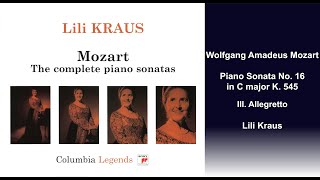 Wolfgang Amadeus Mozart: Piano Sonata No. 16 in C major K. 545