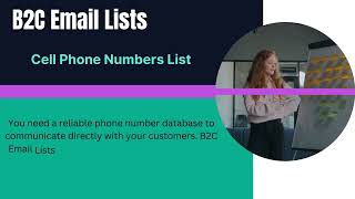 Telephone Number Database Cell Phone Numbers List B2C Email Lists