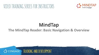 The MindTap Reader: Basic Navigation and Overview