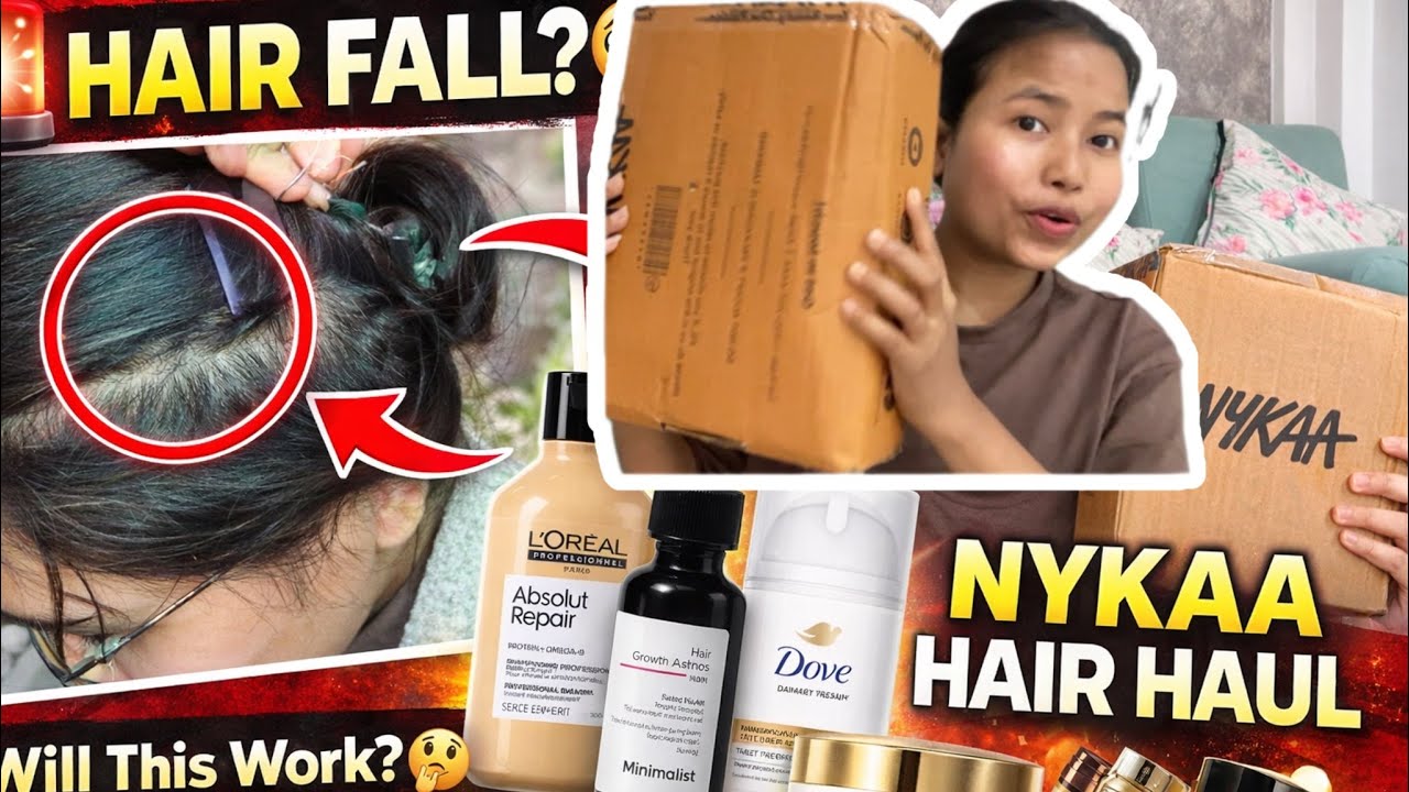 Hair fall got me shopping again 😭Nykaa Unboxing | New Hair Care Products Let’s see if this works 👀 